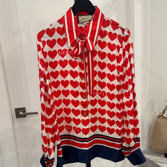 Gucci Tops - Gucci Hearts Blouse